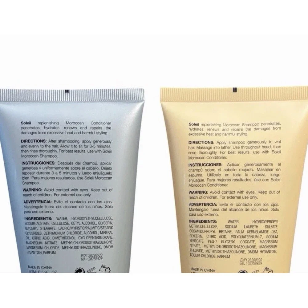 Soleil HydroLine Moroccan Shampoo and Conditioner Set 175ml 5.9 fl.oz